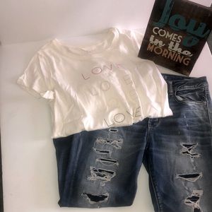 American Eagle Super Stretch Patched High Rise Cropped Jeggings, Sz 12 Long